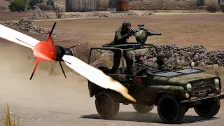 Anti-Tank Rocket vs Russian Vehicles | Missile Launcher Destroys Tank | ARMA 3: Milsim