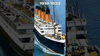 RMS Olympic throughout the years 🚢🇬🇧⏱️ #olympic #ships #whitestarline #edit #history #shorts #fyp