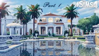 Mediterranean Mega Mansion |  Exterior & Landscape (No CC) the Sims 4 Stop Motion