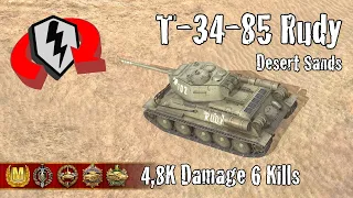 T-34-85 Rudy  |  4,8K Damage 6 Kills  |  WoT Blitz Replays