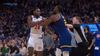 Draymond Green and Isaiah Stewart get heated and Draymond gets ejected 😳