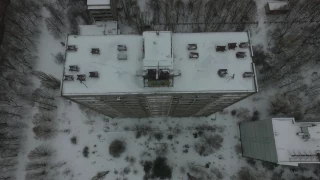 DJI_0041 Pripyat Chernobyl raw drone footage. Snow in February 2017