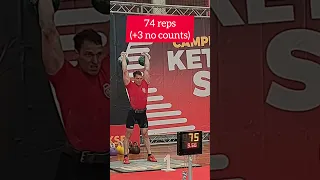 First Kettlebell Sport Competition - 24 kg Biathlon - 74 Jerks - 136 Snatches - Bodyweight 74 kg