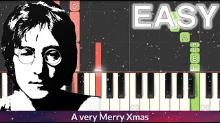 John Lennon - Happy Xmas (War Is Over) EASY Piano Tutorial + LYRICS