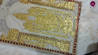 how to stick gold foil in tanjore painting |tanjore painting class 6|DN CREATIONS