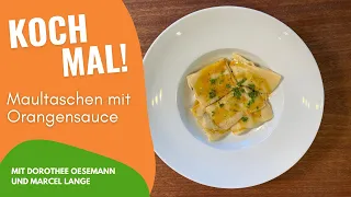 Maultaschen mit Orangensauce mit Kochen mit Muddi und Marcel Lange | Koch mal!