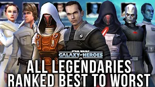 ALL Legendary Characters Ranked Best to Worst in Star Wars: Galaxy of Heroes