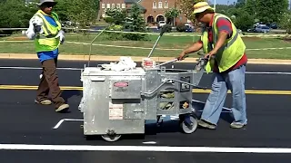 2019 02 08 World Amazing Modern Road Marking Painting Repair Automatic Mega Machines Intelligent Tec