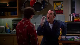 The Big Bang Theory - Sheldon and Leonard argue about urine cup