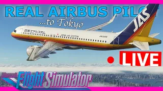 Real Airbus Pilot Flies the A320 Live! Nagasaki to Tokyo A32NX MSFS