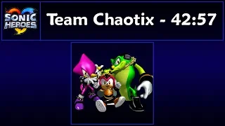 Sonic Heroes - Team Chaotix Speedrun - 42:57 [Game Time]