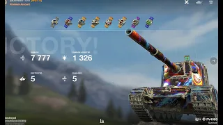 World of Tanks Blitz FV4005 - Burnig Games 7_7K damage 4fun