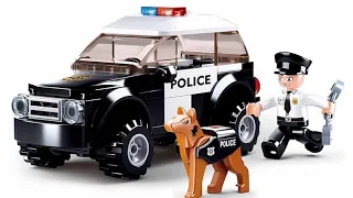 Build a Police Car Model 😎Sluban M38-B0639 лего полицейская машина!（Unbox and tutorial)组装一个警察车模型