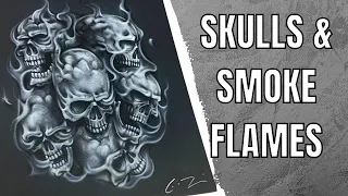 Airbrushing Skulls Timelapse Tutorial