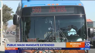Mask mandate extended for public transportation