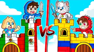 CASTILLO de MEXICO vs CASTILLO de COLOMBIA 🏰😂 MINECRAFT con SPARTA356, RAPTORGAMER y SOYDANY