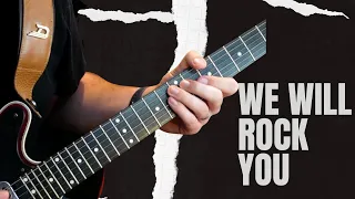 Queen on Guitar - We Will Rock You - Guitar Solo Cover