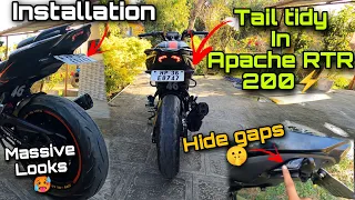 How To Install Tail Tidy In Apache RTR 200 4v ⚡ With proper Finish 💥 #apache #rtr #modified