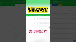 外贸获客新玩法，如何使用whatsapp不断的有客户询盘