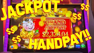 OMG!! HANDPAY JACKPOT on DUO FU DUO CAI Slot Machine with VegasLowRoller !!