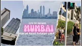 Evening Stroll at Queen's Necklace - Marine Drive | मुंबई क्वीन्स नेकलेस अरब सागर व्यू