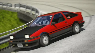 3:57.985 - Tsuchisaka Real Inbound in the AE86 Tuned | Assetto Corsa