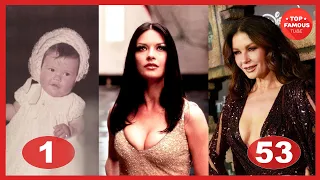 Catherine Zeta Jones Transformation ⭐ From 1 To 53 Years Old