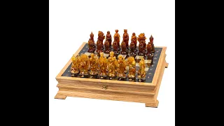 Янтарные шахматы - вип подарки ручной работы