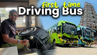 FIRST TIME DRIVING BUS 🔥Grand Inagural of Jayalakshmi Travels | Bus Review | Tuberbasss