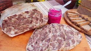 SALTISON (BONES) AND PORK HEAD PATE! BUDGET SNACKS FOR THE HOLIDAY ACCORDING TO GRANDMA'S RECIPE 🎄