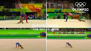 All of Simone Biles' Floor Routines, at the same time!