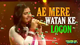 Ankona Mukherjee Ae Mere Watan Ke Logon Indian Idol