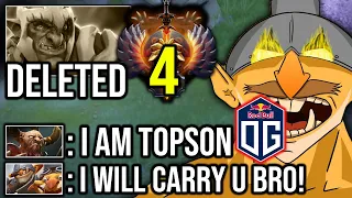 How He Carried Topson 2x Times Ti Winner​ -- OMG INSANE TECHIES Nonstop Delete Rank Top 4 Immortal