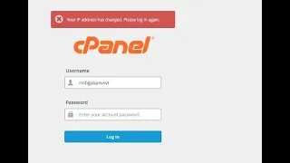 How to fix cpanel login error"Your IP address has changed. Please login again"