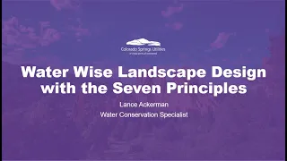 Water Wise Landscape Design with 7 Principles