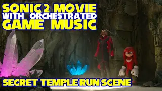 Sonic 2 Movie with Game Music - Secret Temple Run Scene