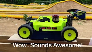 Alpha 5p plus nitro engine test $234 engine 1/8 nitro buggy wrc sbx-1