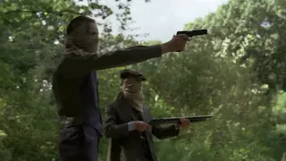 Jimmy Darmody and Richard Harrow take revenge on KKK's clan.