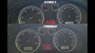 Passat 5.5 1.9 TDI 74 kw stock vs Stage 1 0-100 kmh Chip Tuning SPEED