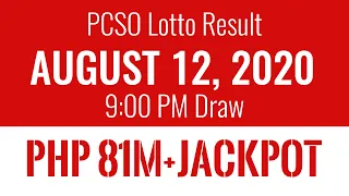 Lotto Result August 12, 2020 (6/55, 6/45) 9PM PCSO Draw