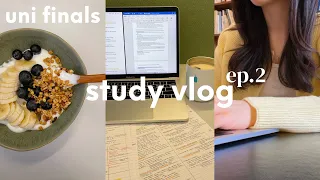 final exam vlog ep.2📔/ long days at library, essays, home cooking