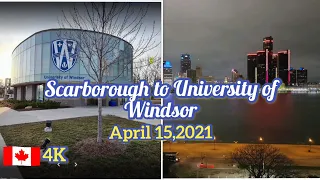 Drive from Scarborough to University of Windsor (Time-lapse in 4K)