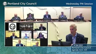 Portland City Council Meeting PM Session 04/26/23