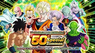 ONLY WORTH TRYING YOUR LUCK! WORLDWIDE CAMPAIGN CELEBRATION 50 SPECIAL SUMMON - DBZ DOKKAN BATTLE
