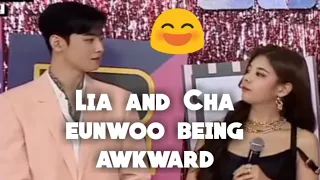 Itzy Lia and Cha Eunwoo Being Awkward to Each other 😊