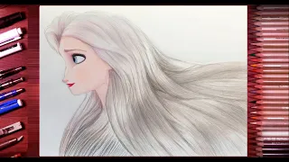 Как нарисовать Эльзу  Холодное сердце2 How to draw Elsa Frozen 2