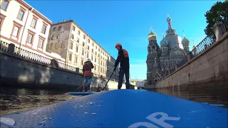 Sup serfing Saint-Petersburg downtown | САП серфинг в центре Санкт-Петербурга