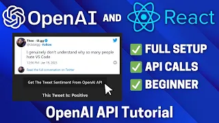 Use OpenAI API With React (Beginner OpenAI API Tutorial)