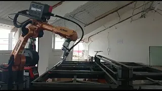 Запуск промышленного сварочного робота GSK RH06 на производстве мягкой мебели, часть 2