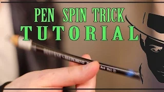 Pen spin trick Tutorial ✏️feat :Evelina Forsell - Julien Magic